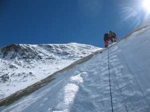 Climbers going up Mount Everest